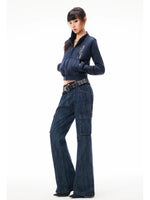 Printed Cropped Stand Collar Jacket