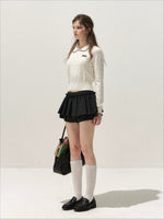 Floral Openwork Peter Pan Sweater