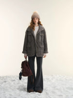 Gray & Brown Reversible Moto Jacket