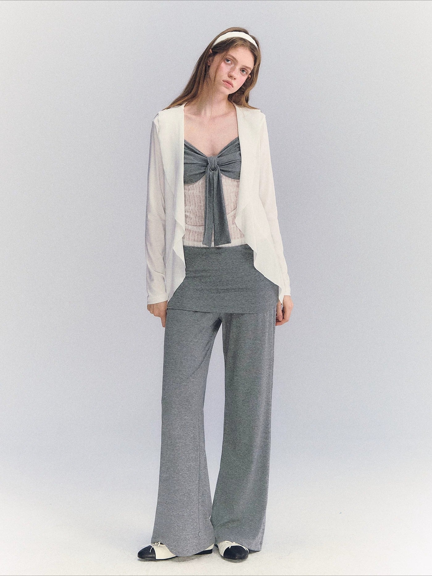 Foldover Straight Pants