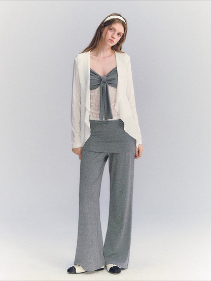 Foldover Straight Pants