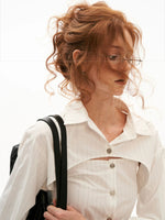 Striped Layered Tie Waist Shirt