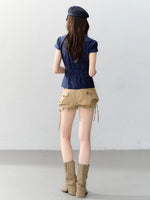 Vintage Polka Dot Pocket Shirt