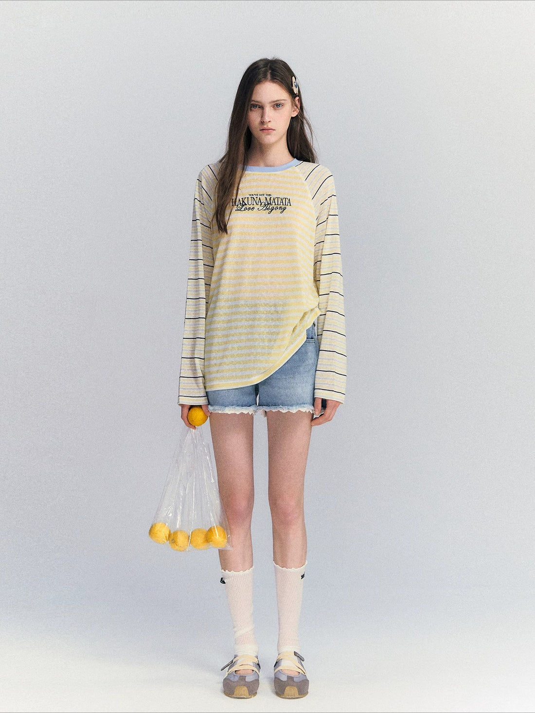 Striped Embroidery Top