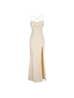 Satin Lace Backless Dress