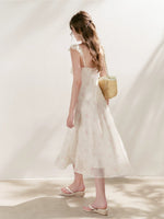 Rose Print Lace Maxi Dress
