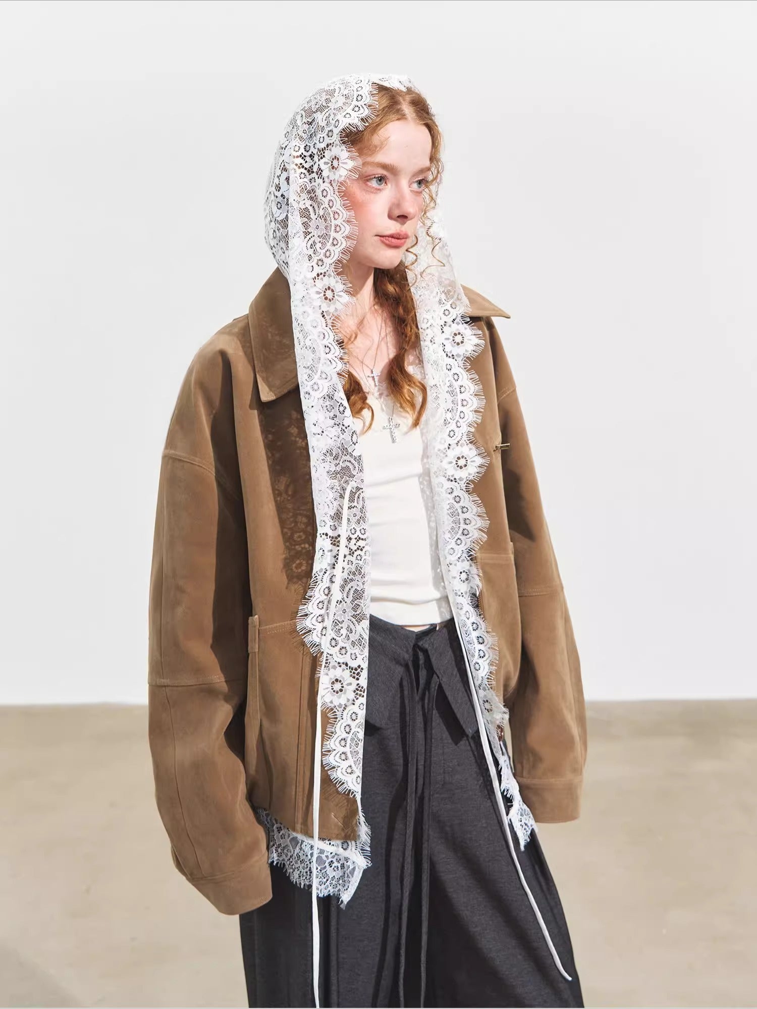 Suede Fog Oversized Jacket