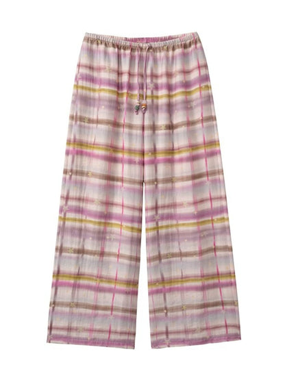 Star Plaid Bandeau Pants Set