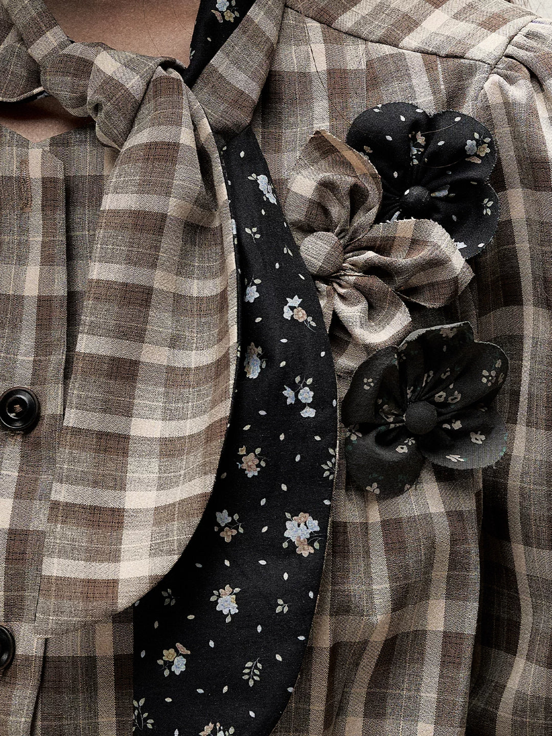 Plaid Shirt Skirt Set
