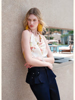 Watercolor Floral Silk Square Scarf