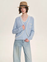 Braided Trim Cardigan & Vest Set