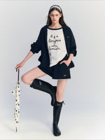 Contrast Letter Tee