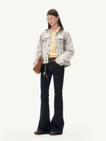 Vintage Raw Denim Slim Flare Jeans