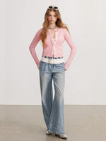 Lace Patchwork Distressed Sweater