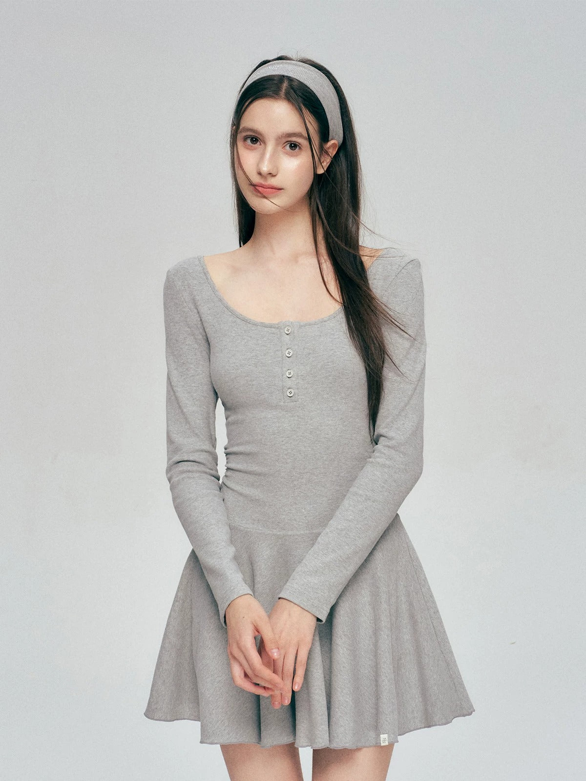 Square Neck A-Line Dress