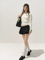 Floral Openwork Peter Pan Sweater