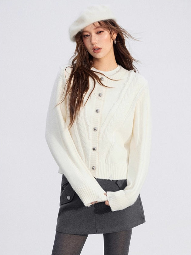 Soft Cable Trim Sweater