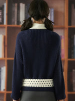 Layered V-Neck Knit Set