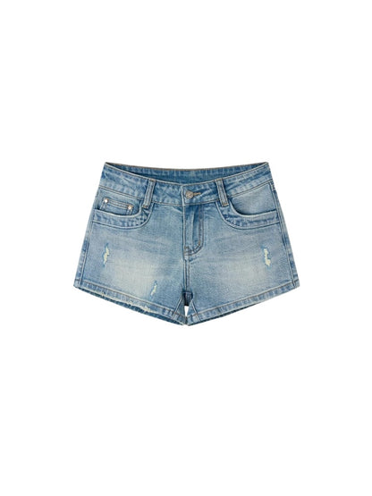 Rhinestone Embellished Denim Hotpants