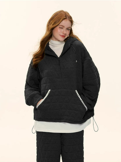 Quilted Shell Embroidery Hoodie Set