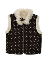 Reversible Polka Dot Fleece Vest