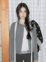 Soft Knit Bow Detail Cropped Cardigan