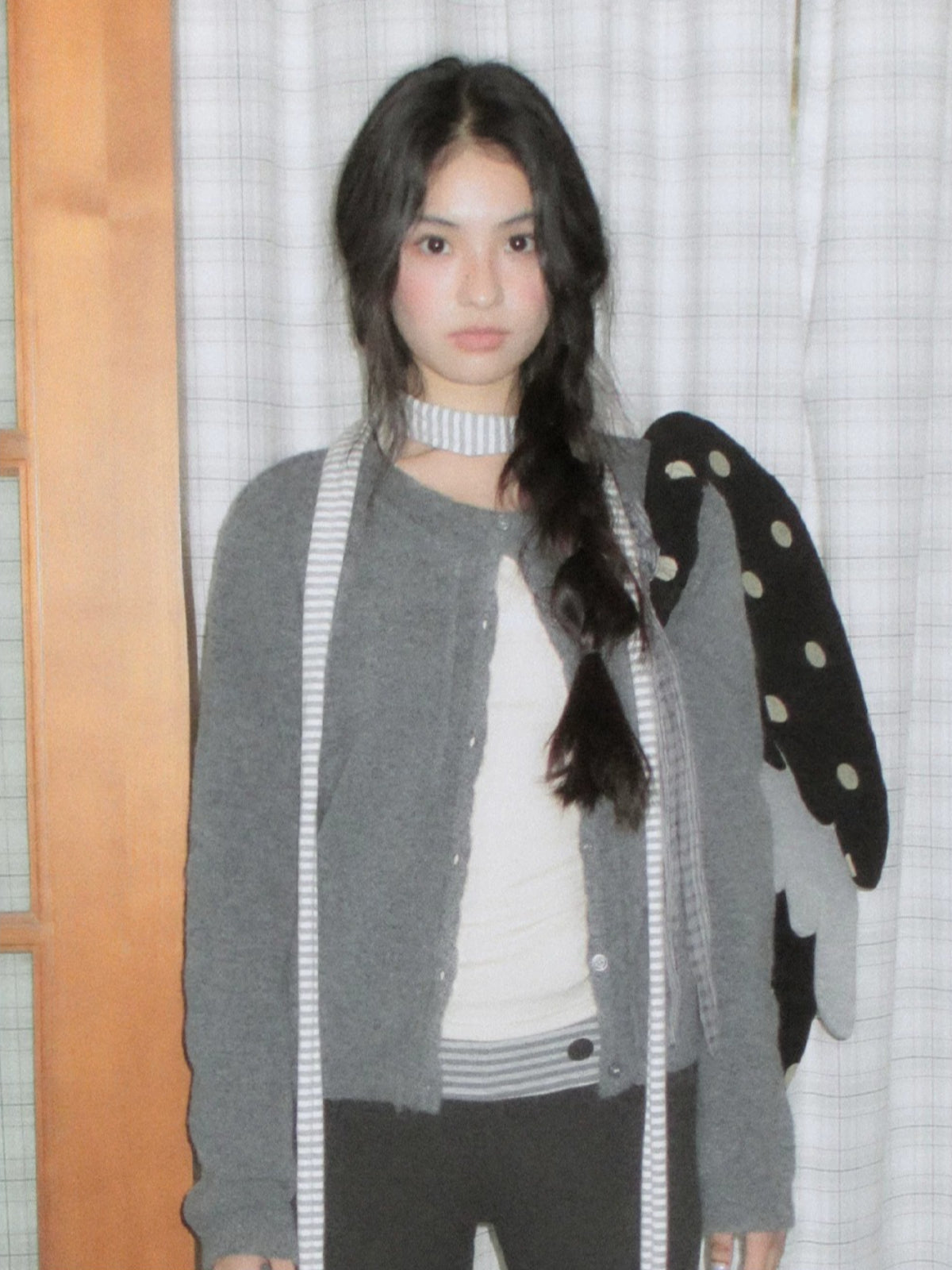 Soft Knit Bow Detail Cropped Cardigan