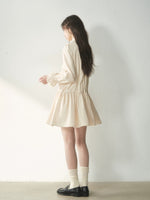 Mock Neck Lace Trim Dress