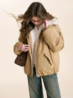 Shearling Collar Parka Jacket