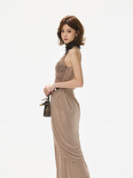 Lace Halter Mermaid Maxi Dress