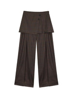 Detachable Overlay Wide Leg Pants