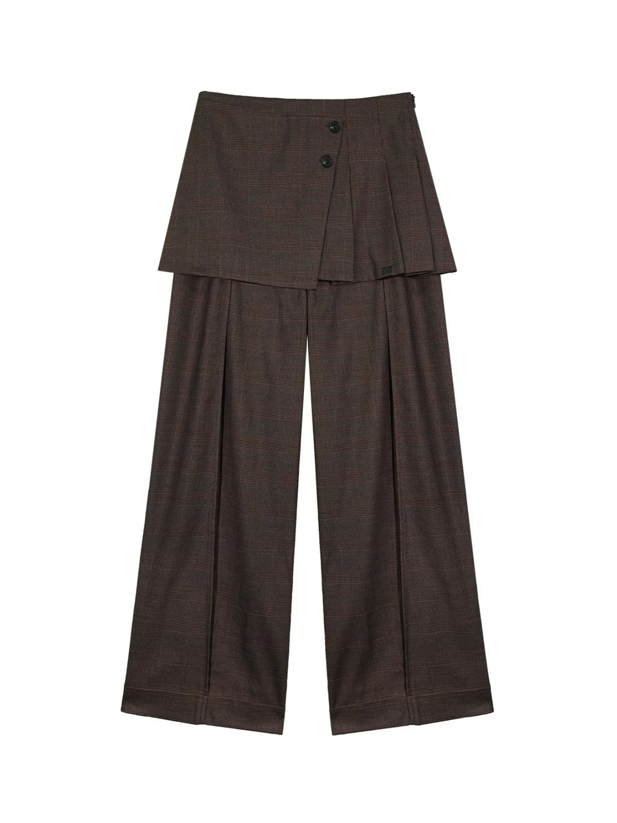 Detachable Overlay Wide Leg Pants