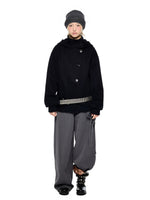 Academy Button Cropped Hoodie