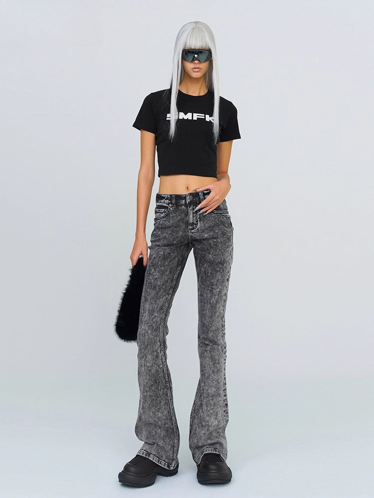 Mirage Snowwash Flare Jeans