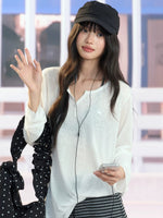 White Henley Cover Up
