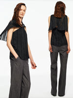 Shimmer Halter Cape Top