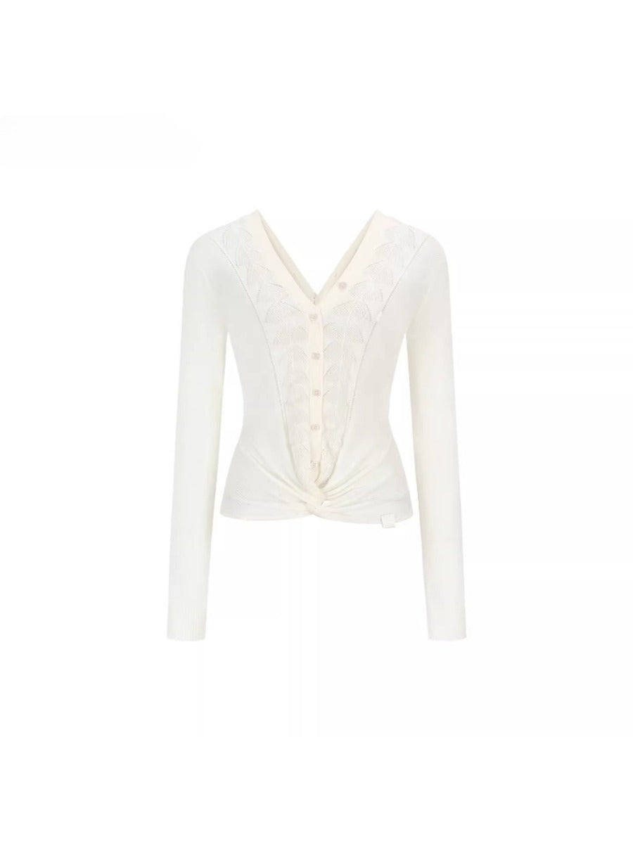 Reversible Wool Blend Cardigan