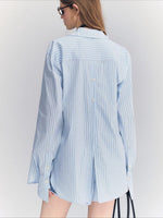 Striped Shirt Shorts Set