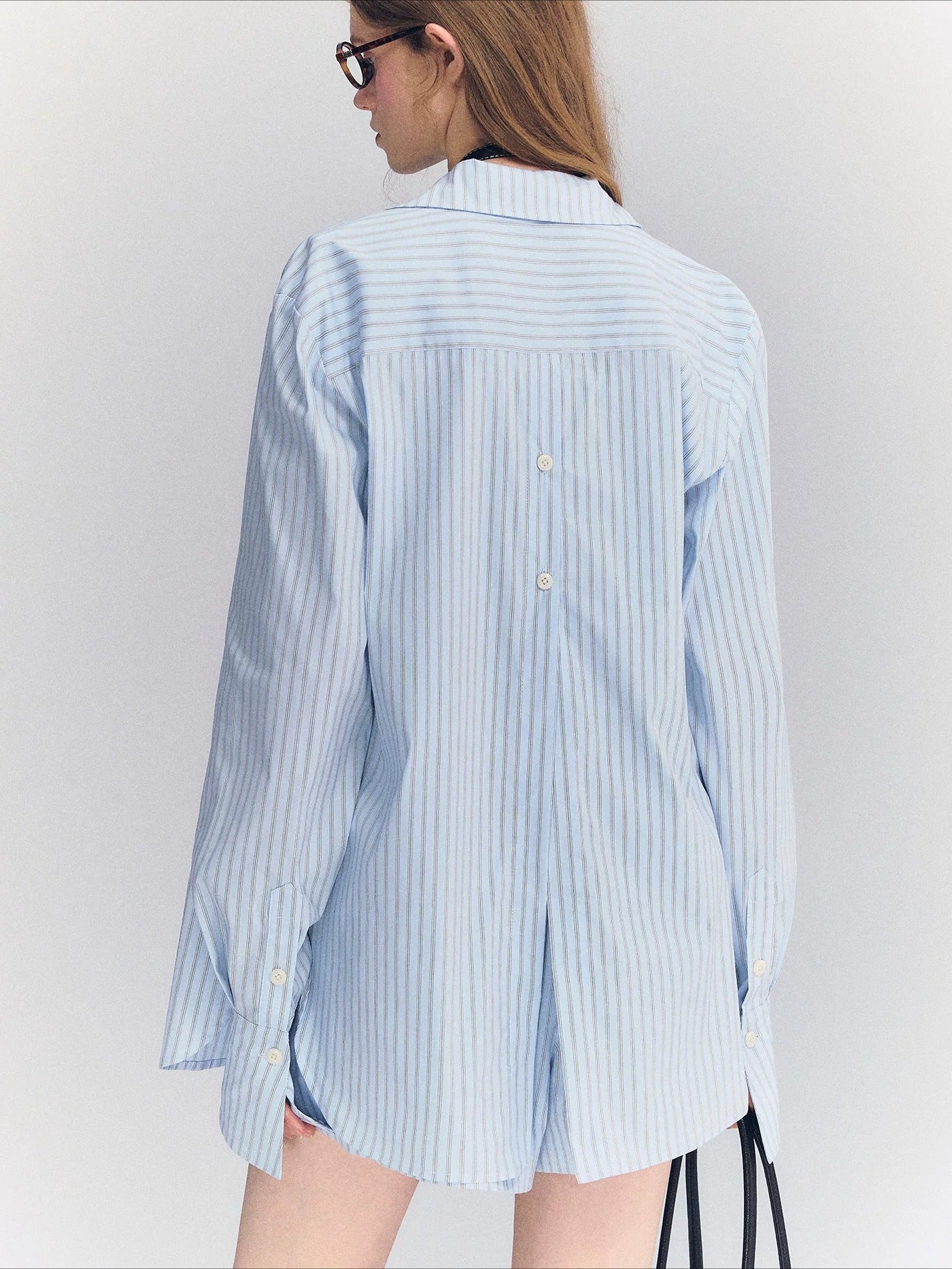 Striped Shirt Shorts Set