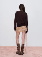 Asymmetrical Shawl Knit Sweater