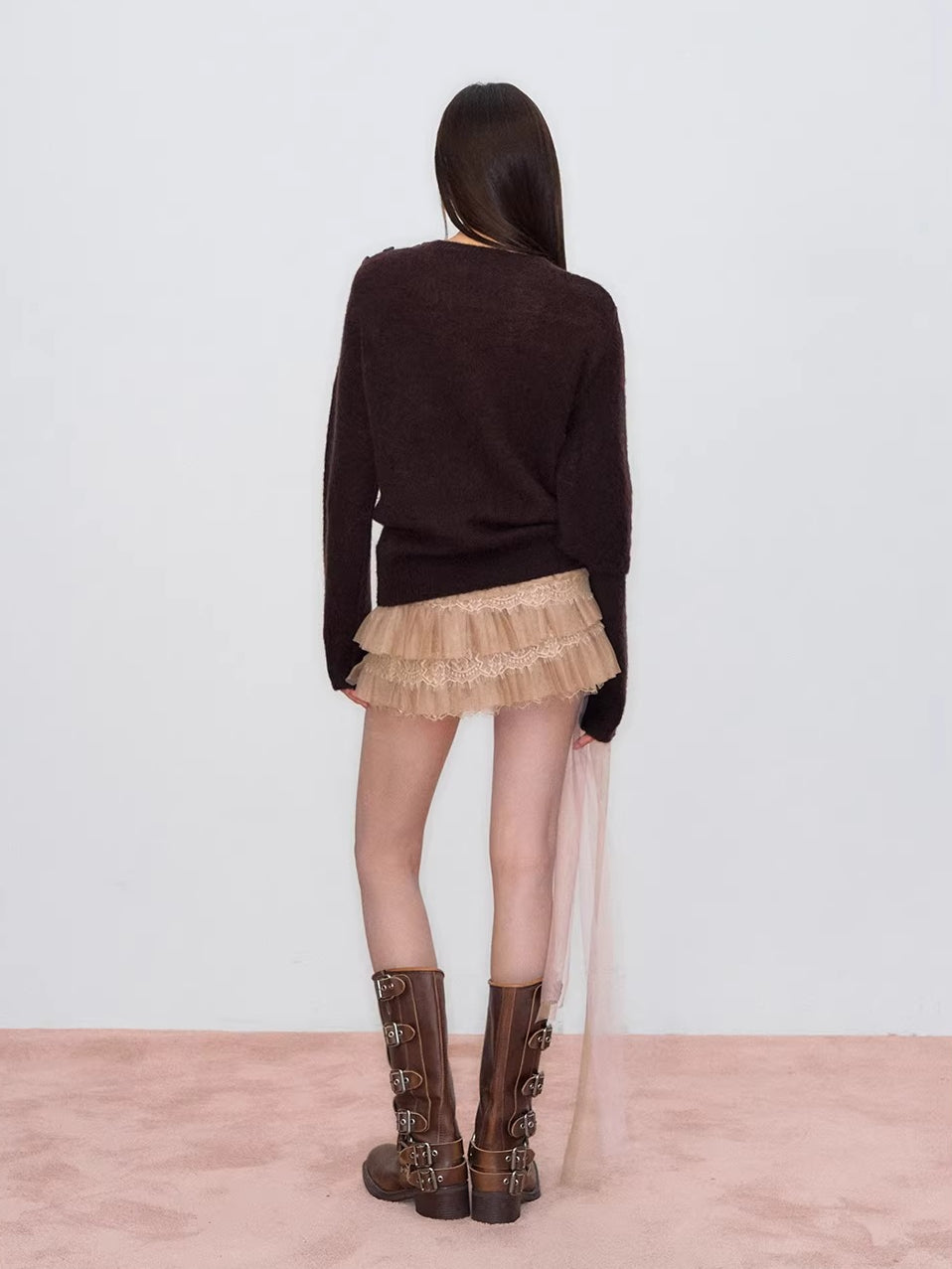 Asymmetrical Shawl Knit Sweater