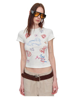 3D Animal Print Embroidered T-Shirt