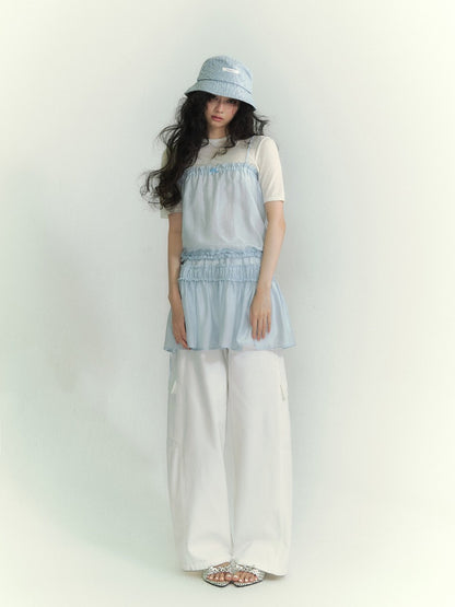 Lace Slip Dress Tee Set