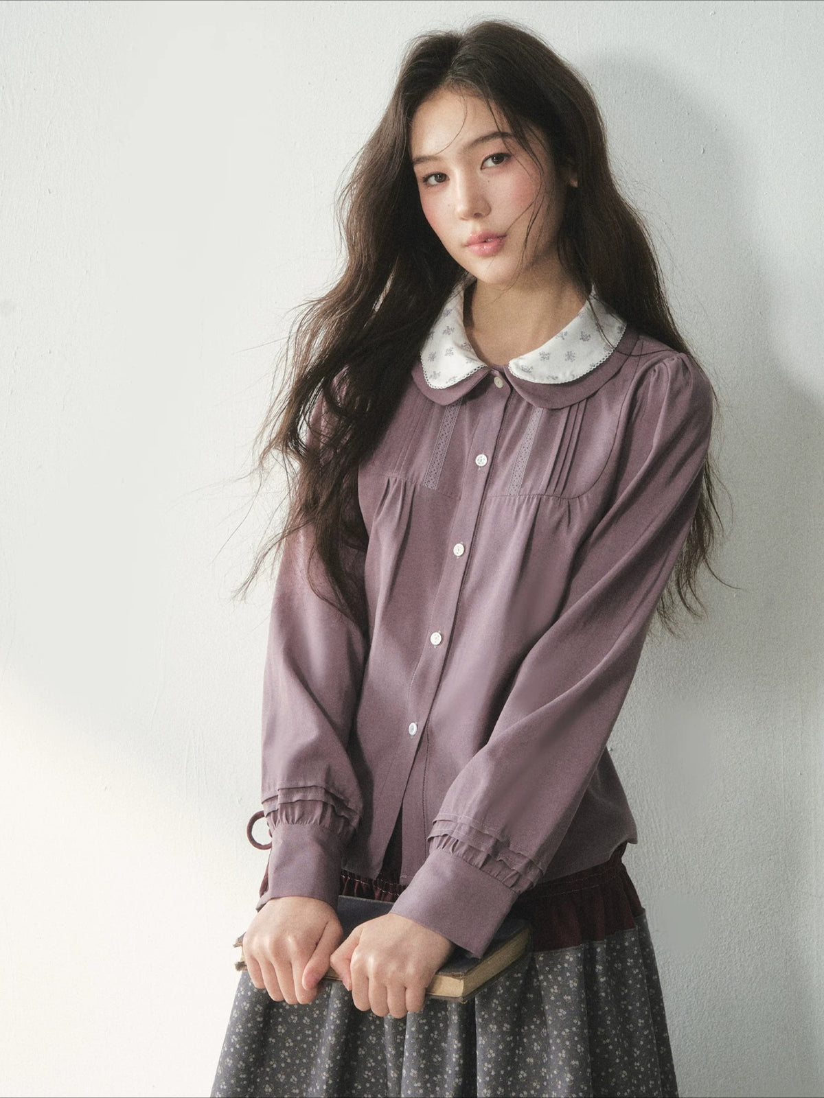 Floral Double Layer Shirt
