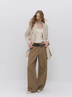 Modern Cape Scarf Wool Coat