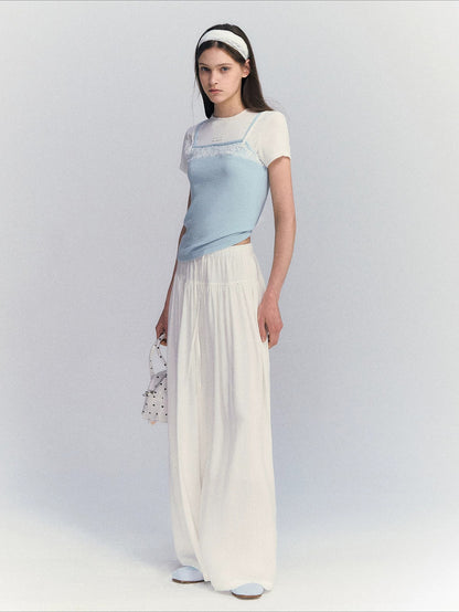Lace Contrast Tee