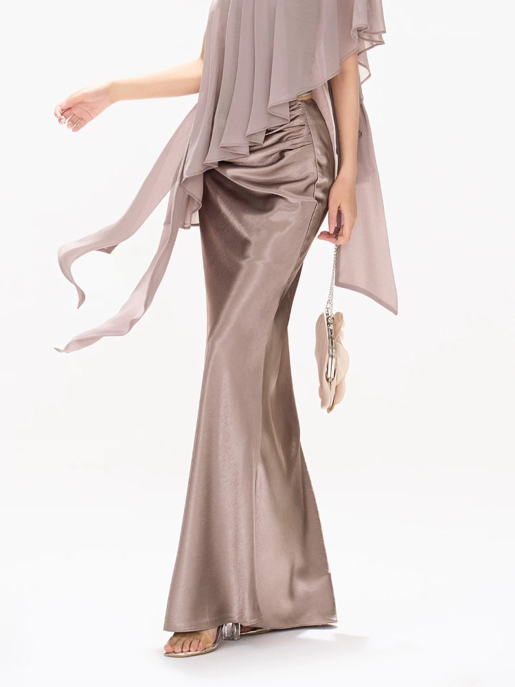 Satin Mermaid Maxi Skirt