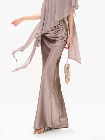Satin Mermaid Maxi Skirt