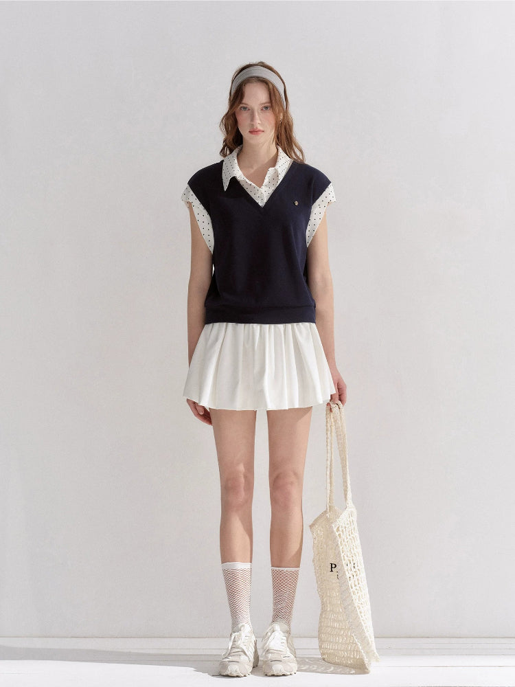 Bubble Hem Mini Skirt