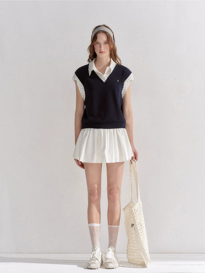 Bubble Hem Mini Skirt